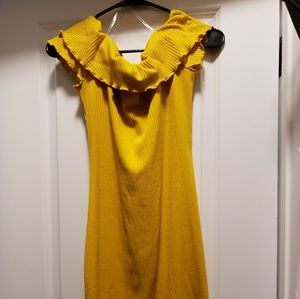 Rainbow off the shoulder dress